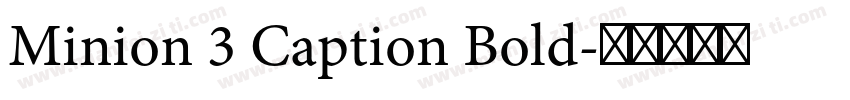 Minion 3 Caption Bold字体转换